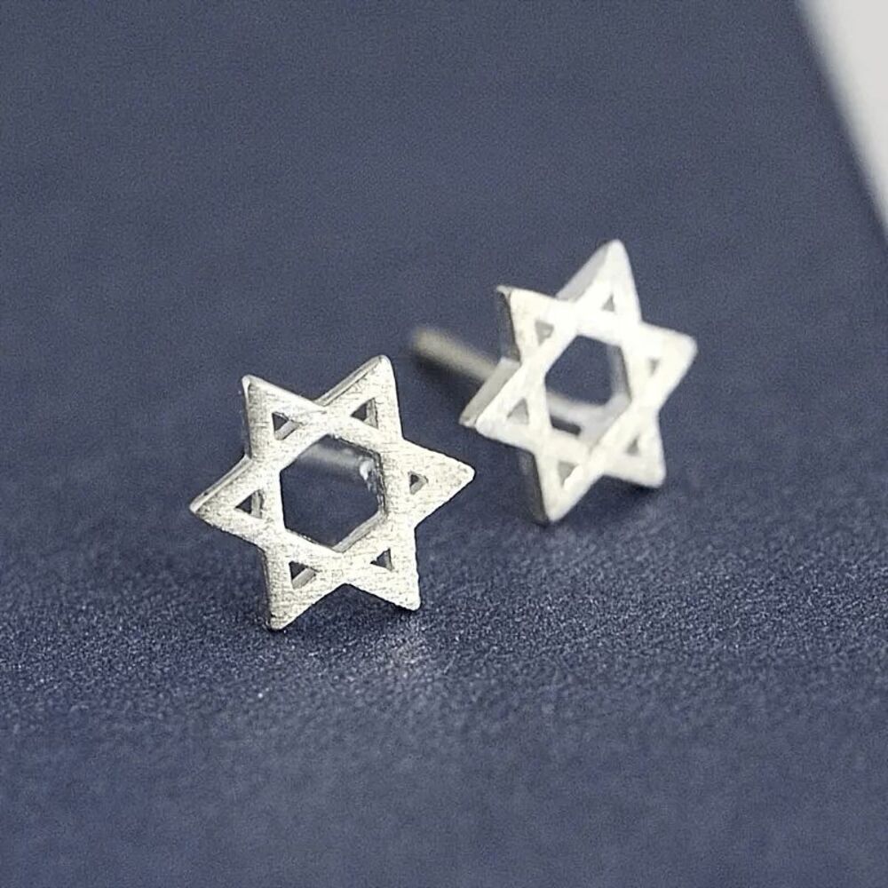Star of David Jewish Star Magen David Stud Earrings